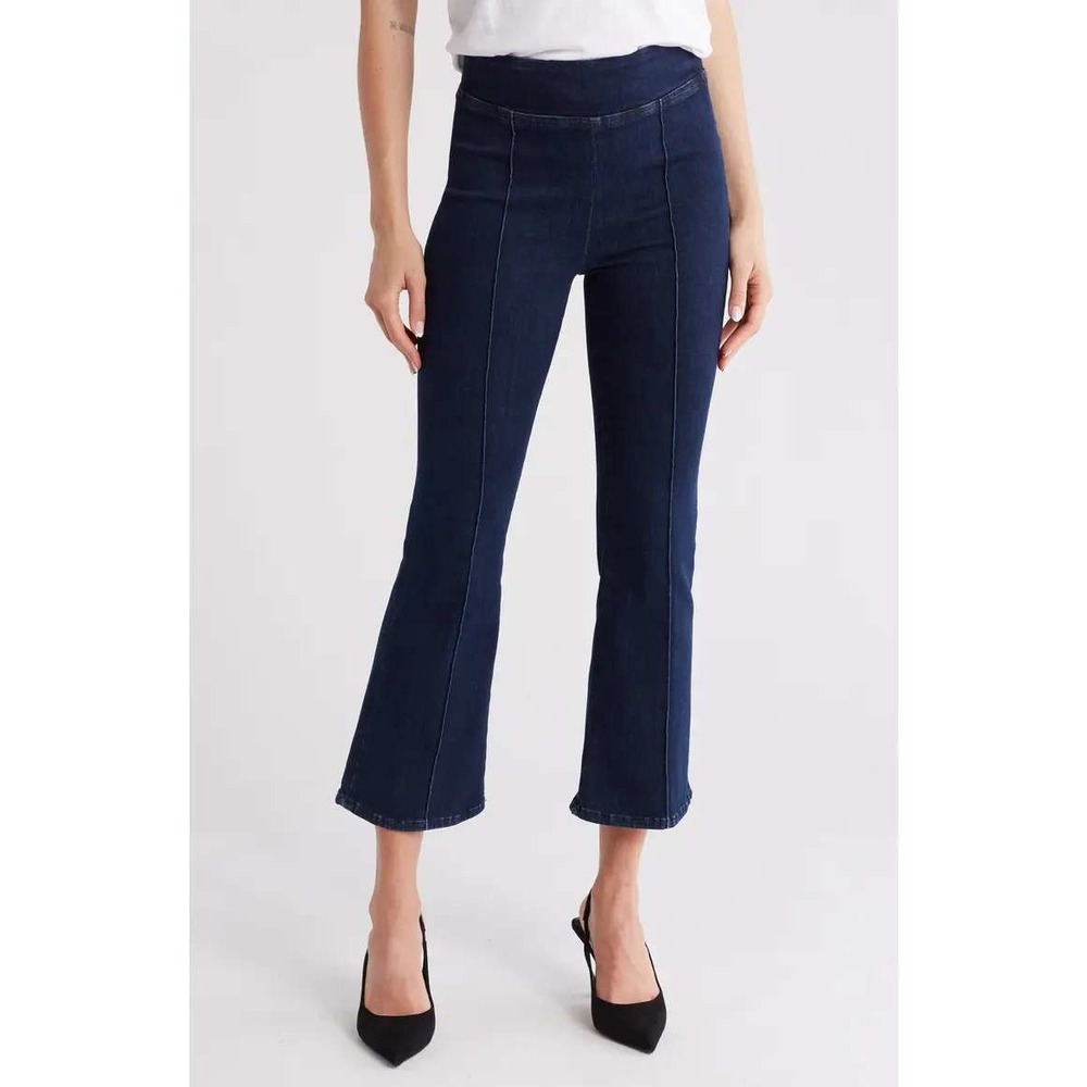 FRAME Jetset Crop Mini Boot Jeans Keller Dark Wash Pull On Sz 30-34